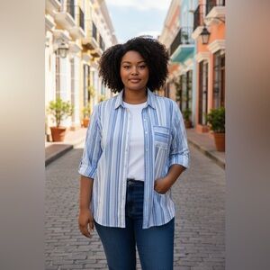 Blair Multi-Striped Button Down Shirt